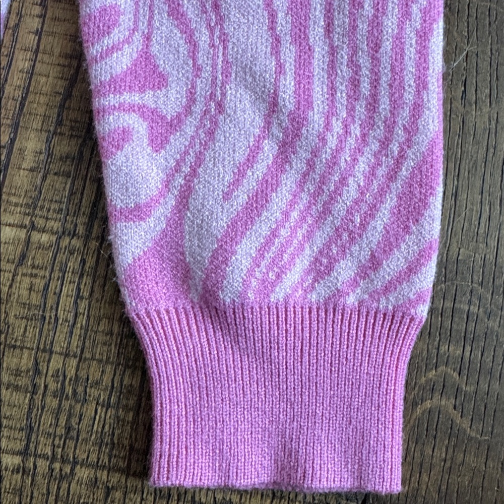 Y2K GB Girls Pink and White Swirl Sweater Dress sz 8/10 - Picture 4 of 8